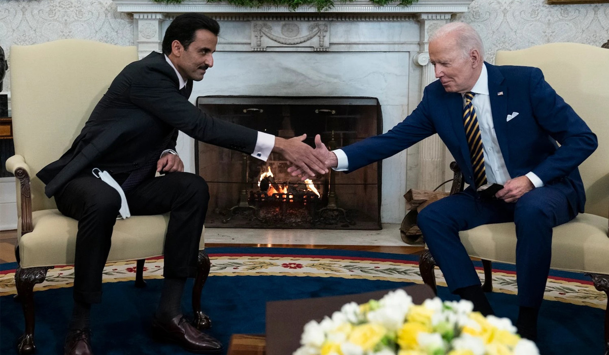 Qatar Amir with US President
